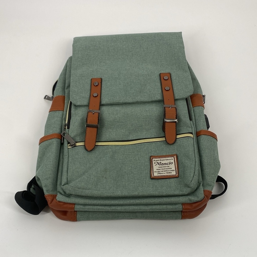 Green and Brown Backpack